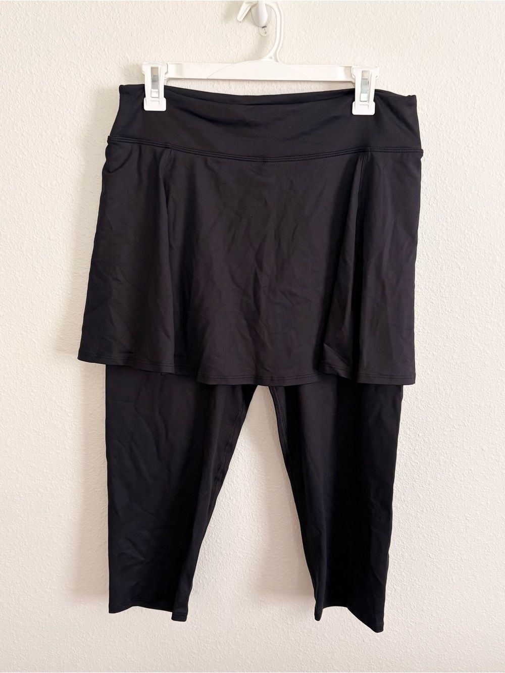 Dona Jo Tennis Pickleball Black Skirt Leggings Stretch Size XL 3